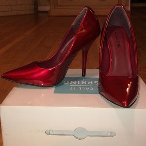 Call It Spring Beautiful Red pumps